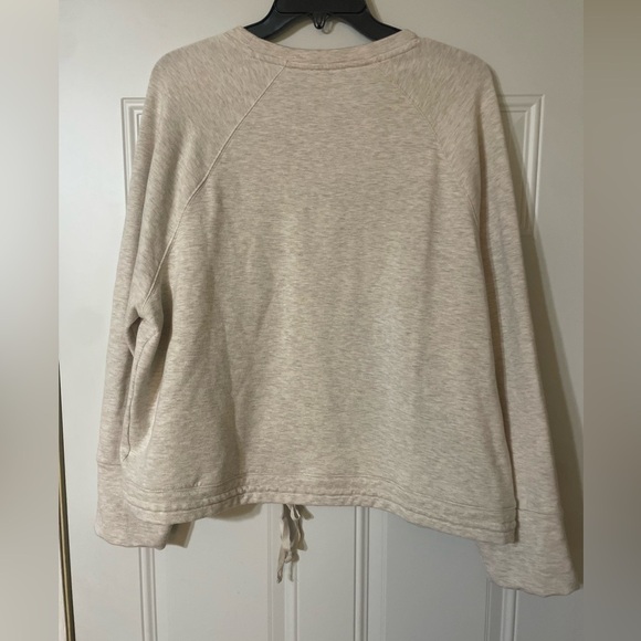 Haven Well Within Tie Waist Crew Neck Beige Size XL Soft Comfy Neutral Staple - Picture 7 of 7